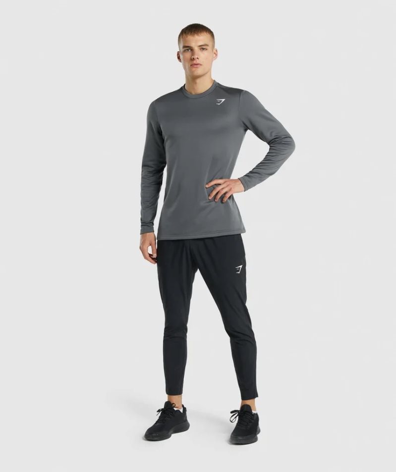 Men's Gymshark Arrival Crew Sweatshirts Dark Grey | CA 38ND05